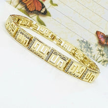 Charger l'image dans la galerie, 14 K Gold Plated bracelet with white zirconium - BIJUNET
