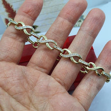 Load image into Gallery viewer, 14 K Gold Plated bracelet with white zirconium - BIJUNET