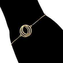 Load image into Gallery viewer, 14 K Gold Plated bracelet with white zirconium - BIJUNET