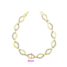 Load image into Gallery viewer, 14 K Gold Plated bracelet with white zirconium - BIJUNET