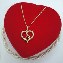 Load image into Gallery viewer, 14 K Gold Plated Brothers pendant with white zirconium - BIJUNET