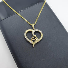 Load image into Gallery viewer, 14 K Gold Plated Brothers pendant with white zirconium - BIJUNET