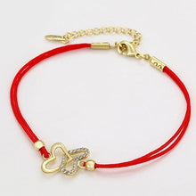 Load image into Gallery viewer, 14 K Gold Plated butterfly bracelet with white zirconium - BIJUNET