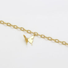 Load image into Gallery viewer, 14 K Gold Plated butterfly chain anklet - BIJUNET