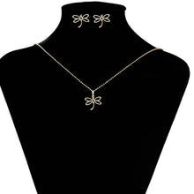 Load image into Gallery viewer, 14 K Gold Plated butterfly pendant and earrings set - BIJUNET