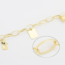 Load image into Gallery viewer, 14 K Gold Plated cat chain bracelet - BIJUNET