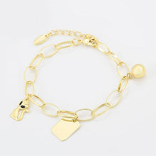 Load image into Gallery viewer, 14 K Gold Plated cat chain bracelet - BIJUNET