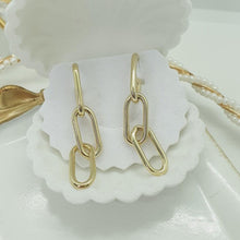 Load image into Gallery viewer, 14 K Gold Plated Chain earrings - BIJUNET