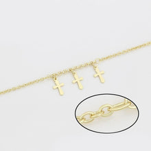 Charger l'image dans la galerie, 14 K Gold Plated cross bracelet - BIJUNET