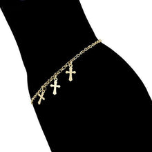 Charger l'image dans la galerie, 14 K Gold Plated cross bracelet - BIJUNET