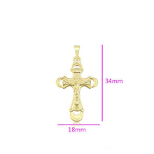 Load image into Gallery viewer, 14 K Gold Plated cross pendant - BIJUNET