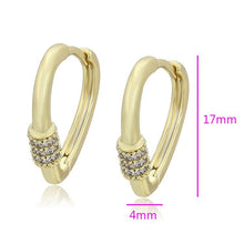Load image into Gallery viewer, 14 K Gold Plated earrings with white zirconia - BIJUNET