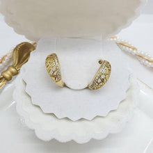 Load image into Gallery viewer, 14 K Gold Plated earrings with white zirconium - BIJUNET