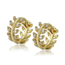 Load image into Gallery viewer, 14 K Gold Plated earrings with white zirconium - BIJUNET