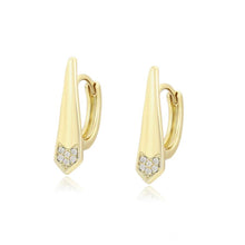Load image into Gallery viewer, 14 K Gold Plated earrings with white zirconium - BIJUNET