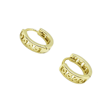 Load image into Gallery viewer, 14 K Gold Plated earrings with white zirconium - BIJUNET