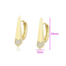 Load image into Gallery viewer, 14 K Gold Plated earrings with white zirconium - BIJUNET