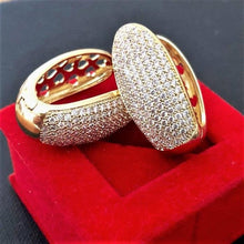 Load image into Gallery viewer, 14 K Gold Plated earrings with white zirconium - BIJUNET