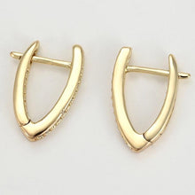 Load image into Gallery viewer, 14 K Gold Plated earrings with white zirconium - BIJUNET