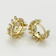 Load image into Gallery viewer, 14 K Gold Plated earrings with white zirconium - BIJUNET