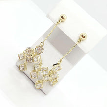 Load image into Gallery viewer, 14 K Gold Plated earrings with white zirconium - BIJUNET
