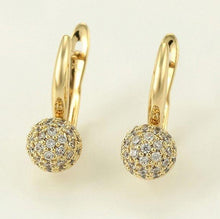 Load image into Gallery viewer, 14 K Gold Plated earrings with white zirconium - BIJUNET