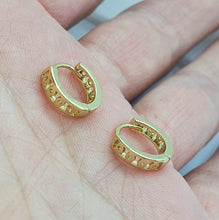Load image into Gallery viewer, 14 K Gold Plated earrings with white zirconium - BIJUNET