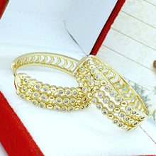 Load image into Gallery viewer, 14 K Gold Plated earrings with white zirconium - BIJUNET