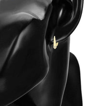 Load image into Gallery viewer, 14 K Gold Plated earrings with white zirconium - BIJUNET
