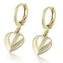 Load image into Gallery viewer, 14 K Gold Plated heart earrings - BIJUNET