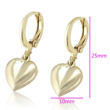 Load image into Gallery viewer, 14 K Gold Plated heart earrings - BIJUNET