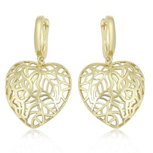 Load image into Gallery viewer, 14 K Gold Plated heart statement earrings - BIJUNET
