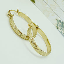 Cargar imagen en el visor de la galería, 14 K Gold Plated hoop earrings - BIJUNET