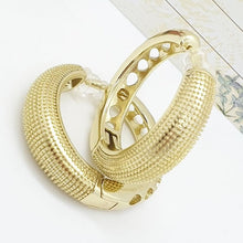Cargar imagen en el visor de la galería, 14 K Gold Plated hoops earrings - BIJUNET