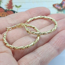 Load image into Gallery viewer, 14 K Gold Plated Hoops earrings - BIJUNET