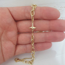 Load image into Gallery viewer, 14 K Gold Plated layered star bracelet with white zirconium - BIJUNET