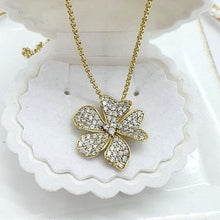 Load image into Gallery viewer, 14 K Gold Plated lucky pendant with white zirconium - BIJUNET