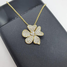 Load image into Gallery viewer, 14 K Gold Plated lucky pendant with white zirconium - BIJUNET