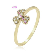 Load image into Gallery viewer, 14 K Gold Plated lucky ring with white zirconium - BIJUNET