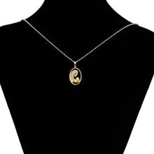 Load image into Gallery viewer, 14 K Gold Plated Mother and Baby pendant with white zirconium - BIJUNET