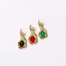 Load image into Gallery viewer, 14 K Gold Plated pendant with coloured zirconium - BIJUNET