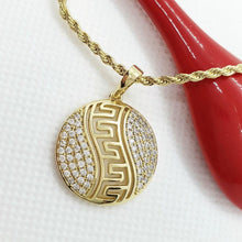 Cargar imagen en el visor de la galería, 14 K Gold Plated pendant with white zirconium - BIJUNET