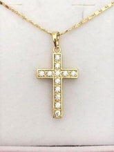 Load image into Gallery viewer, 14 K Gold Plated pendant with white zirconium - BIJUNET