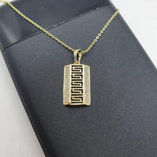Charger l'image dans la galerie, 14 K Gold Plated pendant with white zirconium - BIJUNET