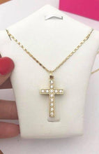 Load image into Gallery viewer, 14 K Gold Plated pendant with white zirconium - BIJUNET