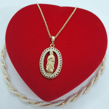 Load image into Gallery viewer, 14 K Gold Plated pendant with white zirconium - BIJUNET
