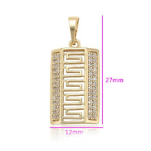 Charger l'image dans la galerie, 14 K Gold Plated pendant with white zirconium - BIJUNET