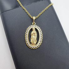 Load image into Gallery viewer, 14 K Gold Plated pendant with white zirconium - BIJUNET
