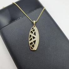 Load image into Gallery viewer, 14 K Gold Plated pendant with white zirconium - BIJUNET