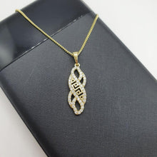 Charger l'image dans la galerie, 14 K Gold Plated pendant with white zirconium - BIJUNET